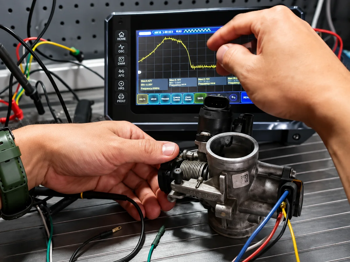 Diagnóstico electrónico especializado con osciloscopio para talleres de motocicletas